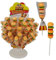 Spiedino Burger Gummy Espositore da 60 Spiedini di Mini Burger Gommosi Incartati Singolarmente