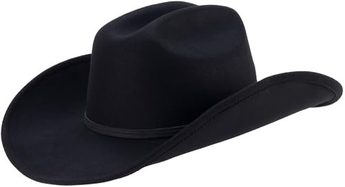 SCIPPIS Bodie – Formbarer Westernhut mit Lederhutband | Klassischer Cowboyhut | Flexibel formbar & stilvoll | Für Damen & Herren (DE/NL/SE/PL, Alphanumerisch, S, M, Schwarz)