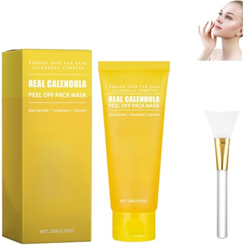 Calendula-Peeling-Maske, tiefenreinigende Peel-Off-Maske, Kollagen-Übernachtmaske, Mitesser- und Porenreinigungsbehandlung Gesichtsmaske