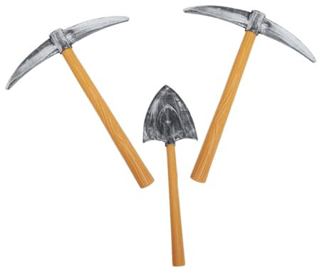 Abaodam Set De Accessoires Cosplay Mousse pour Nain Halloween Pioches Et Pelle Décorative pour Costume Carnaval Et Spectacle sur Scène