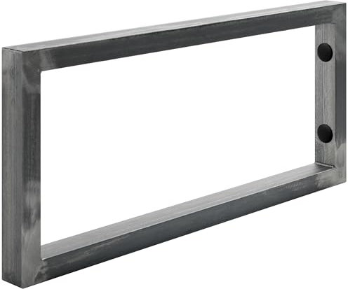 HOLZBRINK Regalhalterung Metall 45x20 cm HLA-A (1 St.) | Waschtischhalterung, Schwerlastkonsole für Küchenregal, TV-Regal | Farbe: Rohstahl mit Klarlack