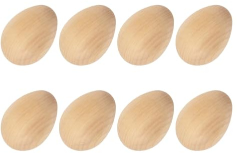 tintoke 8 STK Holz Eier,Künstliche gefälschte Eier,Falsche Eier aus Holz, um Hennen Anzuregen, Künstliche Holzeier Helfen Beim Legen, Fördern das Legen Oder Verhindern das Essen von Eiern (Holzfarbe)