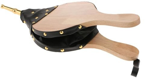 Blasebalg-Luftpumpe Für Den Kamin – Luftgebläse Aus Holz Im Vintage-Stil, Glutanzünder Für Holzbrenner, Robuste Bauweise, Rustikale Holzmaserung | Rauchfreies Feuerunterstützungszubehör Für Holzofenka
