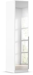 Rauch Möbel Alabama, Kleiderschrank, Farbe Weiß, Breite 47 cm | Schrank, Mehrzweckschrank 1-türig, mit Spiegel, Zubehör Basic, für Vorratsraum, Homeoffice, Garderobe, Flur, Schlafzimmer