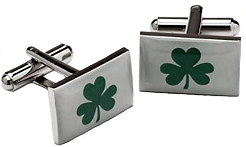 Onyx Art Of London Lucky Irish Shamrock Cufflinks