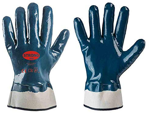 12 Paar Nitril beschichtete Handschuhe Stronghand *PAZIFIK* blau