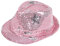 Alsino Paillettenhut Pailettenhut Pailletten Hut Disco-Hut Clubstyle Partyhut Trilby Hut Blink Fedora Bogart Glitzerhut Glitter (TH-86 Stern rosa)