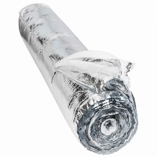 WERKA PRO, Isolant multicouches professionnel 14 épaisseurs, haute performance pour isolation thermique et phonique, facile à poser, dimensions 1,5 x 8m, couleur alu, 12m².