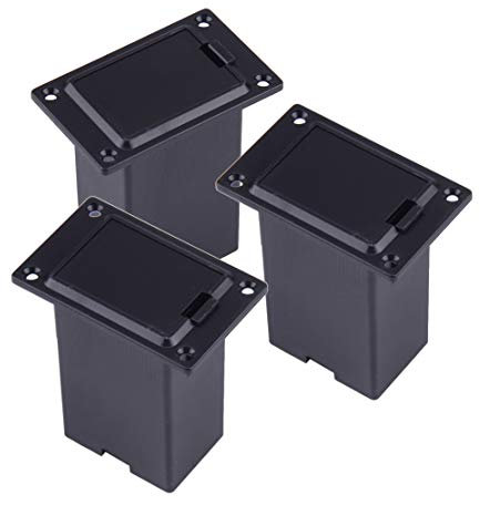 Eastar 3pièces Porte-Piles 9V Boîtier Compartiment Couvercle du Compartiment Capteur Actif de Guitare-Basse