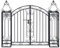 Festnight Ornamental Garden Gate Wrought Iron 122x20.5x100 cm