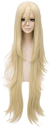 Rachel Gardner Angels of Death Cosplay Wig Ray 90 CM Gold Synthetic Anime Angels of Death Cosplay Wig Ray Women Hair+wig cap