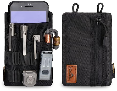 VIPERADE VE4 EDC Tool Pouch, Nylon EDC Organiser with 6 Pockets, Small Tool Organiser Storage for Man, Pocket Pouch for Flashlight Multitool Gears