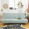 Futon Sofabezug ohne Armlehnen, rutschfest, faltbar, Stretchdruck, Futon-Sofa-Sitzbezüge ohne Armlehnen, ohne Armlehnen, Schonbezug für 2-3-Sitzer, klappbares Schlafsofa, ohne Arme (Linen Grey)