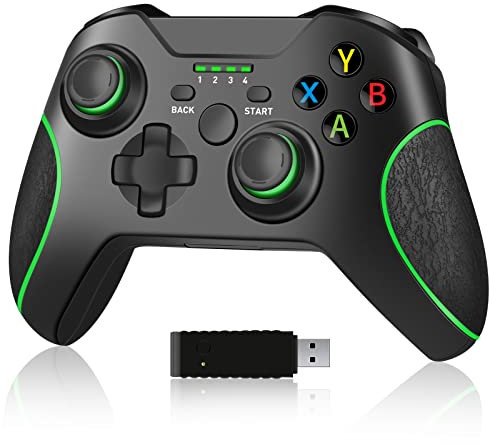 TECTINTER Wireless Controller for Xbox One 2.4G Game Controller Compatible with Xbox One/One S/One X/One Series X/S/Elite/Windows7/8/10/PS3, Built-in Dual Vibration, 3D Upgraded Joystick-Dark Grey
