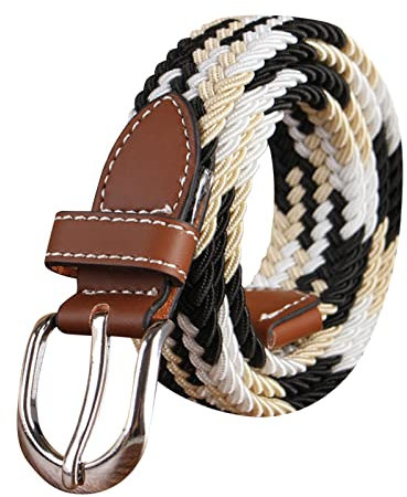 Beokeuioe Stretchbelt - Elastische Geflochtener Stretch Gürtel - Stoffgürtel - Gürtel Flecht - Damen und Herren Bunter geflochtener Gürtel, porenfrei, Jeans, Teenager, lässiger Hosengürtel