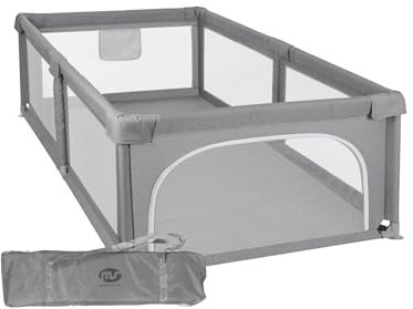 Parque Infantil XXL - 180 x 120 - Corralito para bebé plegable - Parque de juegos para bebe Seguro, Con gateras y ventana red