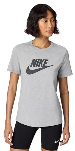 NIKE DX7906-063 W NSW TEE ESSNTL ICN FTRA T-Shirt Women's DK Grey Heather Size L