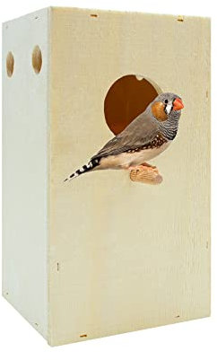 FINCA CASAREJO Caja Nido de Madera para Pájaros (1ud) – Uso Exterior en Jardines, Balcones – Casa para Pequeñas Aves Silvestres – Acerca la Naturaleza a Toda la Familia, Ayuda al Medio Ambiente