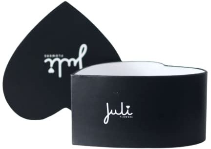 Juli Flowers Herzbox | Schwarz | mit Schaumstoff im Lieferumfang enthalten