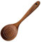 Vastsea Cuchara de Madera de Teca, Cuchara de Sopa de Madera, Colador Cuchara, para Gachas, Ramen, Olla Caliente, Restaurante