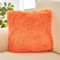 Kissenbezug aus weichem Fell, Sofa, Wohnkultur, Dekokissen, Wohnzimmer, dekorative Plüsch-Kissenbezüge, 45 x 45 cm, zottelige, Flauschige Bezüge, 45 x 45 cm, Orange