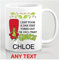 Personalised Holiday Grouch Mug Cup, add Any Name, Custom Gift, Christmas