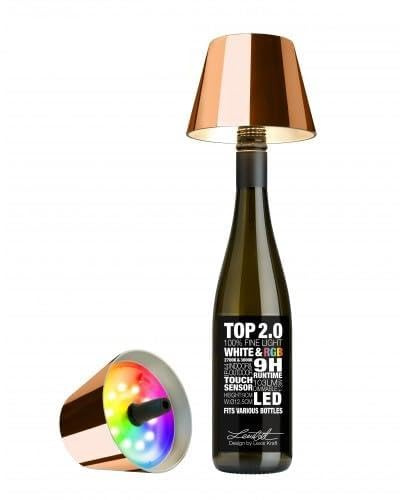 SOMPEX - Wiederaufladbare Flaschenlampe, RGBW, Kupfer, TOP 2.0. SOMPEX