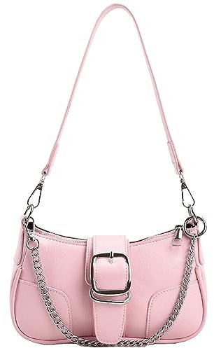 TIAASTAP Umhängetasche Damen Klein Handtasche, Leder Hobo Tasche Shoulder Bag Vintage Y2k Schultertasche mit Reißverschluss für Frauen Clutch Geldbörse Coole Sachen für Teenager Mädchen