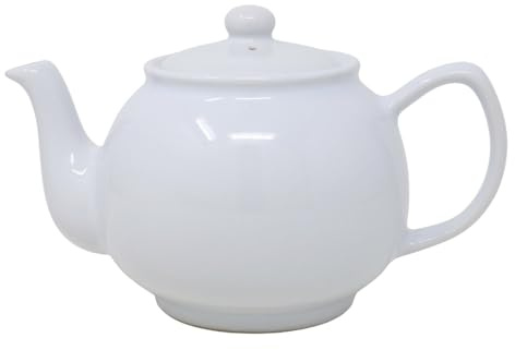UNIQUE HOME LIVING White Porcelain Green Tea Coffee 6 Cup Teapot Serving Set New
