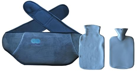 OR8 Wellness Rubber Hot Water Bottle Bag with Belt Pouch | Wrap Around Hot Water Bottle Full Set with Cover | Ideal for Period Back Pain Relief