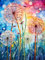 KEEMOSO Malen Nach Zahlen Erwachsene und Anfänge Mädchen DIY Ölgemälde Leinwand Set mit 3 Pinsel und Acrylpigment für Frauen Home Deko-Verträumter Löwenzahn Ohne Rahmen 40 x 50 cm
