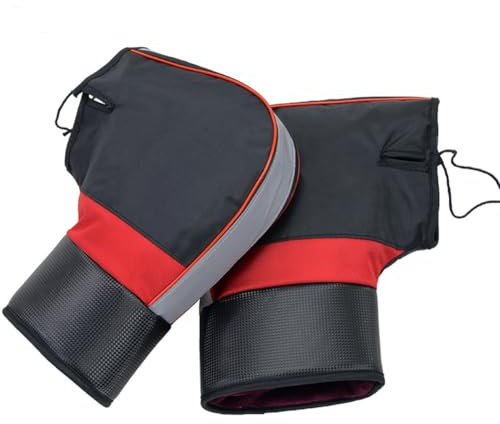 IBLUELOVER Handschuhe Motorradlenker Handwärmer Motorrad Lenkerhandschuhe Winter Warme Schutzhandschuh Wasserdicht Winddicht Fahrrad Muff Plüschfutter Lenkerzubehör für Roller Radsport