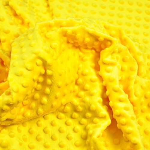 Textrend Microfaser-Plüsch - Minky-Stoff als Meterware 270g/m2 - Stoff Shorty als Meterware in vielen Farben - Textilien 1x1.60m - Stoffe Meterware (Gelb)