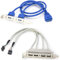 yddmyo Dual USB 3.0 Female Back Panel to MB 20pin Header Connector Cable Adapter with PCI Slot Plate Bracket and 4 Ports USB 2.0 Female to Motherboard 9pin Header Panel Mount Cable