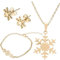 SAFIGLE Eleganter 3d-schneeflocken-ohrschmuck Edelstahl-halsketten- Und Ohrring-set Stilvoll Für Abend Party Kleid Bluse Und Jeans