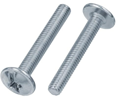 10 viti a testa bombata M5 x 50 con impronta a croce, viti zincate, DIN 967 ISO 7380, per mobili, maniglia per mobili, M5 x 50