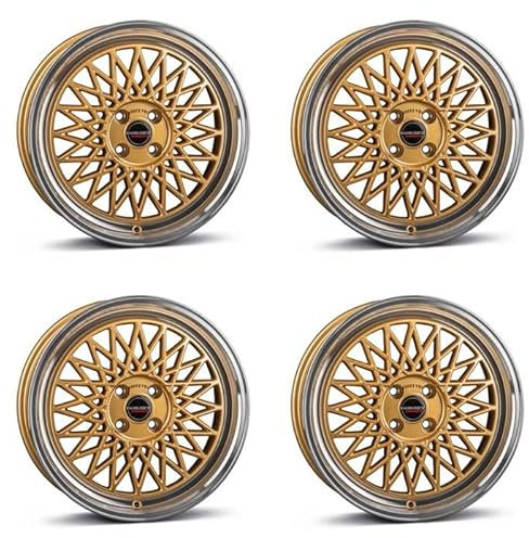 4x Borbet Felgen B 7x17 ET25 4x100 gold rim polished kompatibel mit Kia Rio