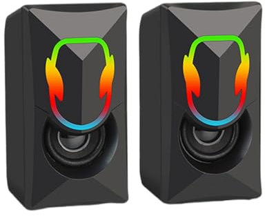 Desktop USB Speaker Stereoed Sound Quality Bass Loudspeaker With RGB Lighting Effect And Reliable Sound Adjustment Desktop Loudspeaker For Pc