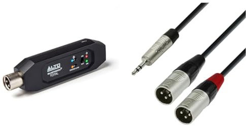 Alto Professional Bluetooth Total 2 - Récepteur Bluetooth XLR pour Tables de mixage et systèmes & Adam Hall Cables 4 Star YWMM 0180 - Câble Audio REAN Mini-Jack 3,5 mm stéréo vers 2 x XLR mâle 1,8 m