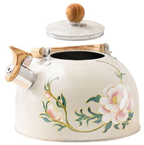 Ciieeo Grey Kettle Teapot Set Rose Gold Design Whistling Stainless Steel Kettle for Home