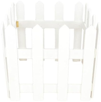 Baoblaze Staccionata in Legno, staccionata da Giardino in Legno, staccionata per Bordi paesaggistici per Alberi, Bianco Altezza 30 cm