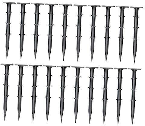 ORFOFE Piquets De Jardin en Plastique Léger, Lot de 50, Fixation Serrage Et Moustiquaire, Usage Extérieur Jardin, Piquets De Film Plastique Résistants Et Pratiques