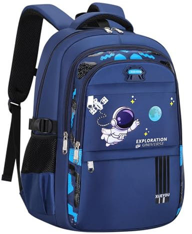 Rolling Backpacks for School Teens School Backpack For Boys Kids Elementary School Bags Middle School Primary School Bookbags Lightweight Sturdy Gifts Blue Lug Backpack (Dark Blue, One Size)
