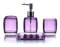 Set di Accessori per Il Bagno Set di 4 Accessori da Bagno Viola, Porta spazzolino, Porta Sapone, Dispenser for lozione, Tazza for collutorio