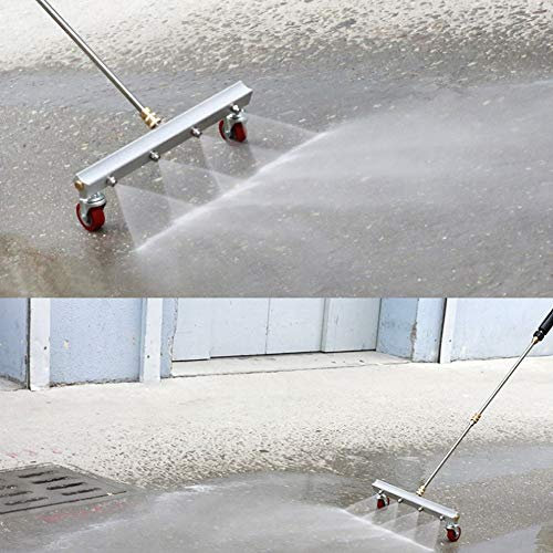 Pressure Washer Undercarriage Cleaner, Under Car Wash Water Broom Power Washer Cleaner Attachments with Extension Wand 16 Inch 4 Hole for Car Underbody
