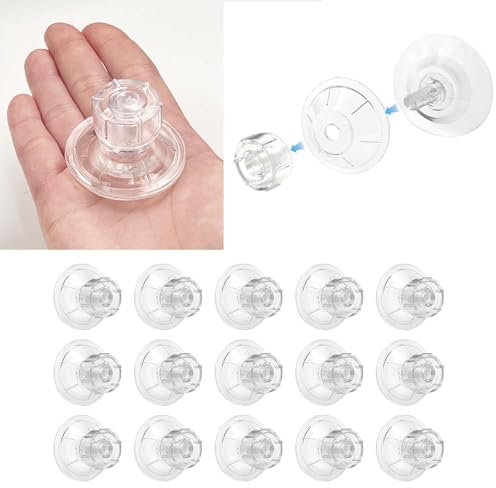 Daily Treasures 15pcs 45mm Limpets for Caravan Awning,Limpets for Awning Suction Cup,Small Suction Pads with Support Shell Knurled Nuts,Plastic Suckers for Glass Mirror Camping Caravan Decor