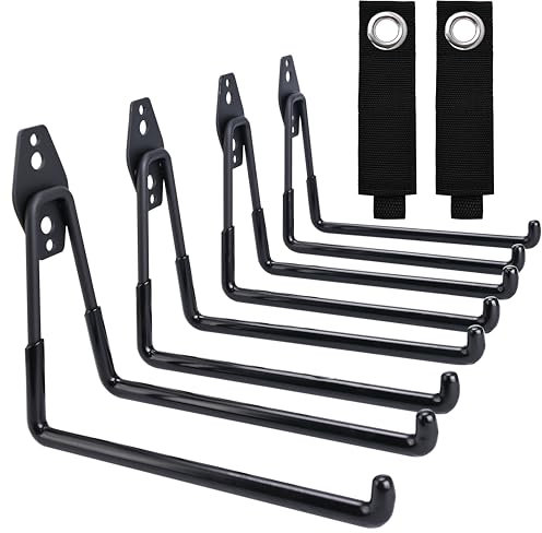 QUELIEN Große Wandhaken, robuster 2,3 m Kabel-Organizer für Garagenorganisation, Aufbewahrung und Schlauchhalter – platzsparendes und langlebiges Design für Zuhause, Garage und Werkstatt