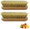 PRVCFZ 2 PCS Vegetable Brush, Potato Scrubber, Synthetic Bristle, Beech Wood Handle, Comfortable Grip, Thorough Cleaning, Easy to Store, Multi-Purpose