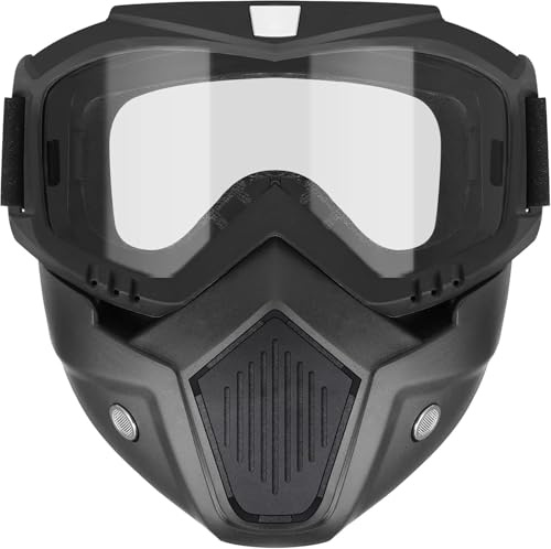 Airsoft,Paintball Full FaceTactical Maske,Abnehmbare Masken Mit Goggles, Für Motorrad Radfahren Skifahren Halloween CS Spiel Cosplay