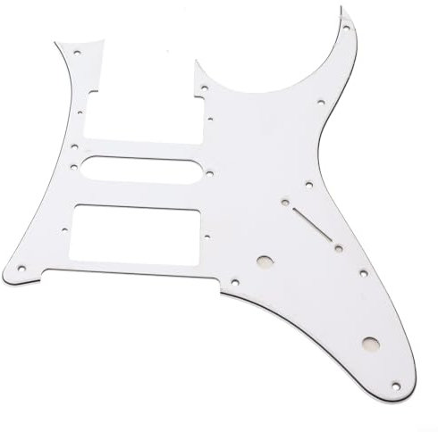 Hochleistungs-E-Gitarren-Schlagbrett für Ibanez RG250 Style, 10-Loch-Konfiguration für Tonabnehmer (weiß)